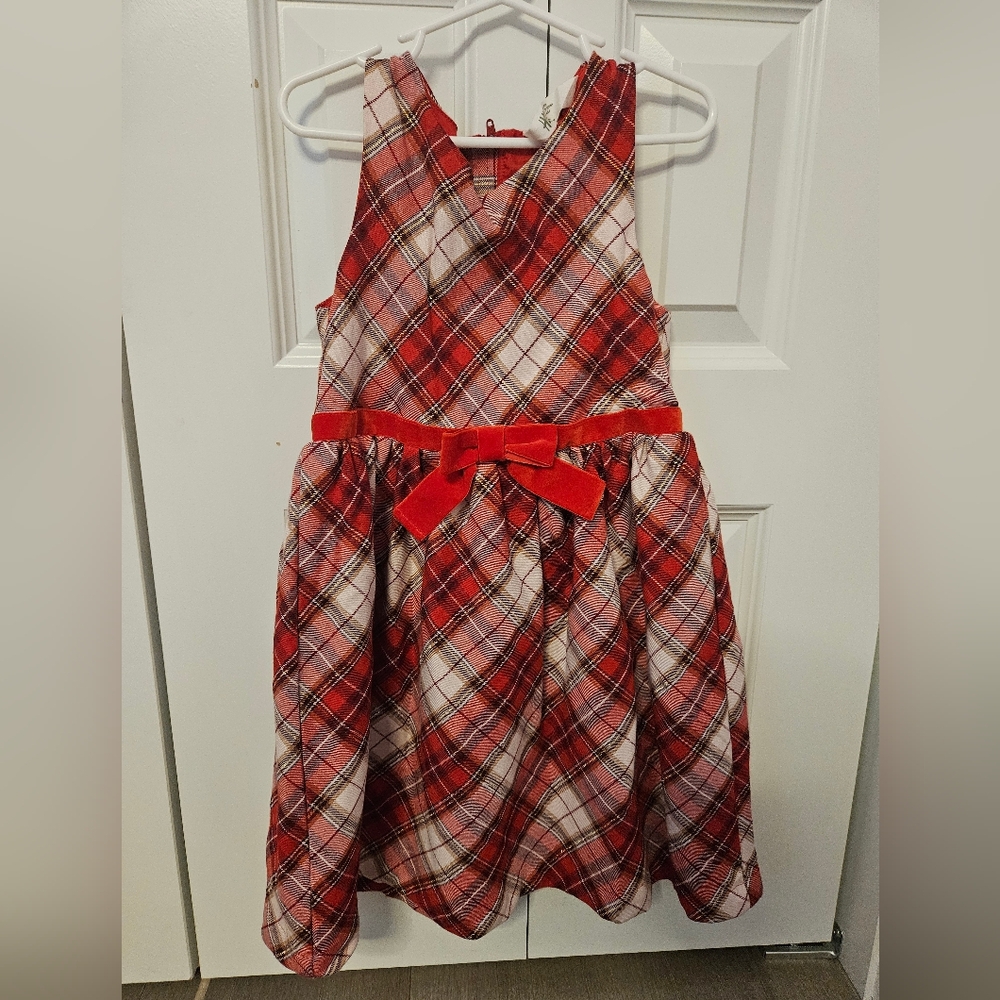 Red printed dress